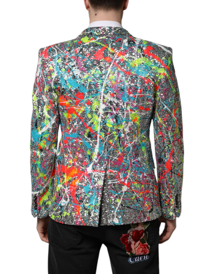 Dolce &amp; Gabbana Multicolor SICILIA 2 Buttons Jacket Suit