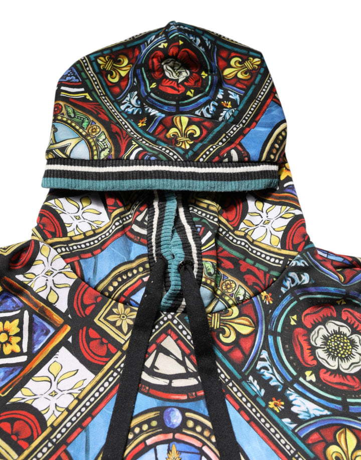 Dolce &amp; Gabbana Multicolor Printed Hooded Sweatshirt Sweater