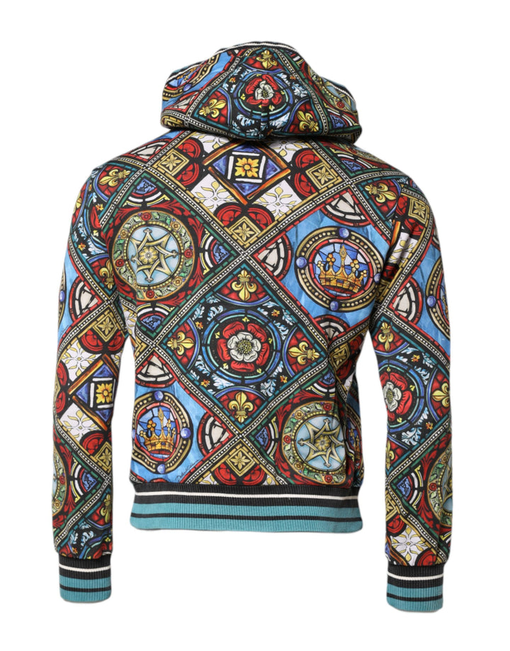 Dolce &amp; Gabbana Multicolor Printed Hooded Sweatshirt Sweater
