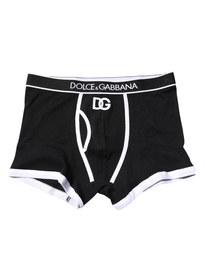 Dolce &amp; Gabbana Black DG Interlock Regular Boxer Underwear