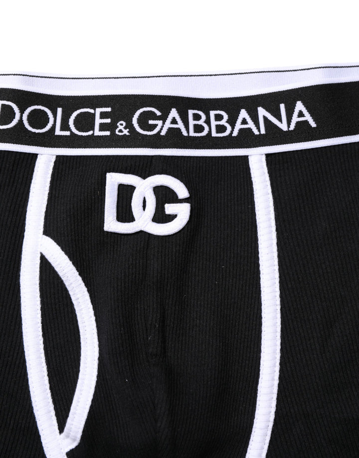Dolce &amp; Gabbana Black DG Interlock Regular Boxer Underwear