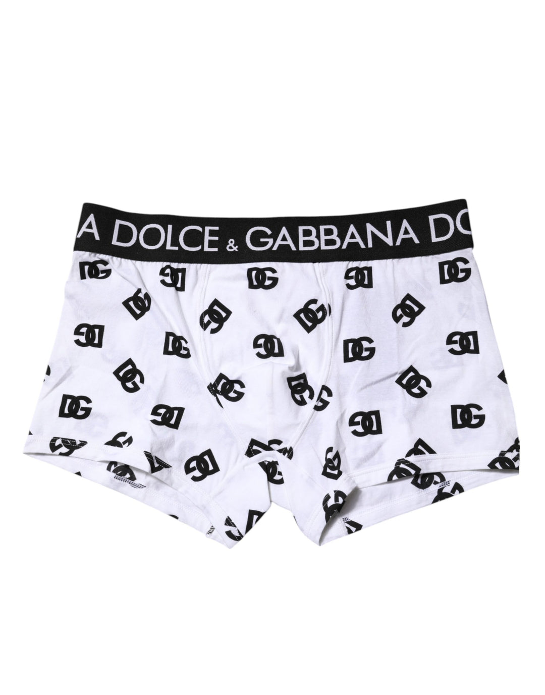 Dolce &amp; Gabbana White DG Logo Print Regular Boxer Underwear