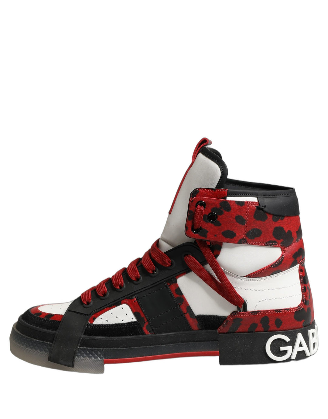 Dolce &amp; Gabbana Multicolor Leather High Top Sneakers Shoes