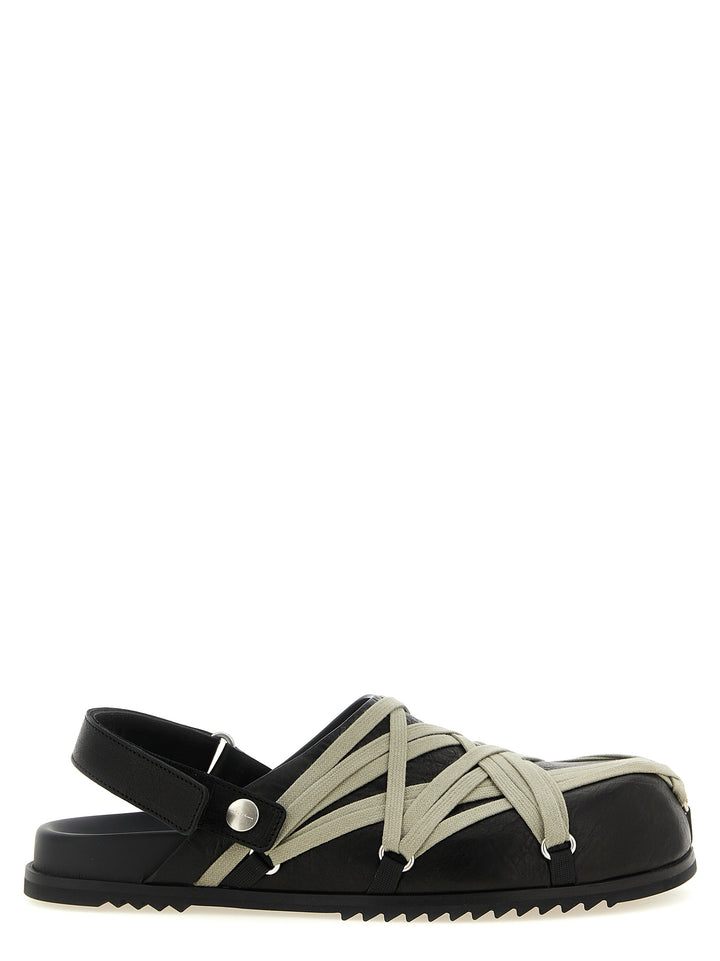 Rick Owens Black Ramie Mules