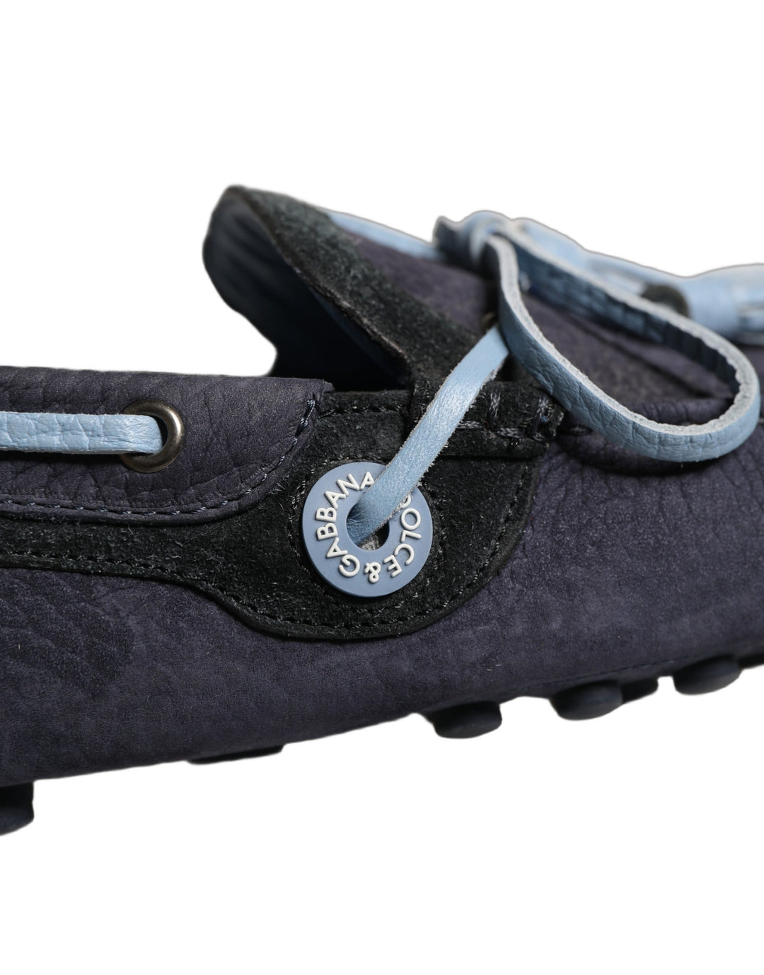 Dolce &amp; Gabbana Navy Blue Suede Leather Tassel Loafers Shoes