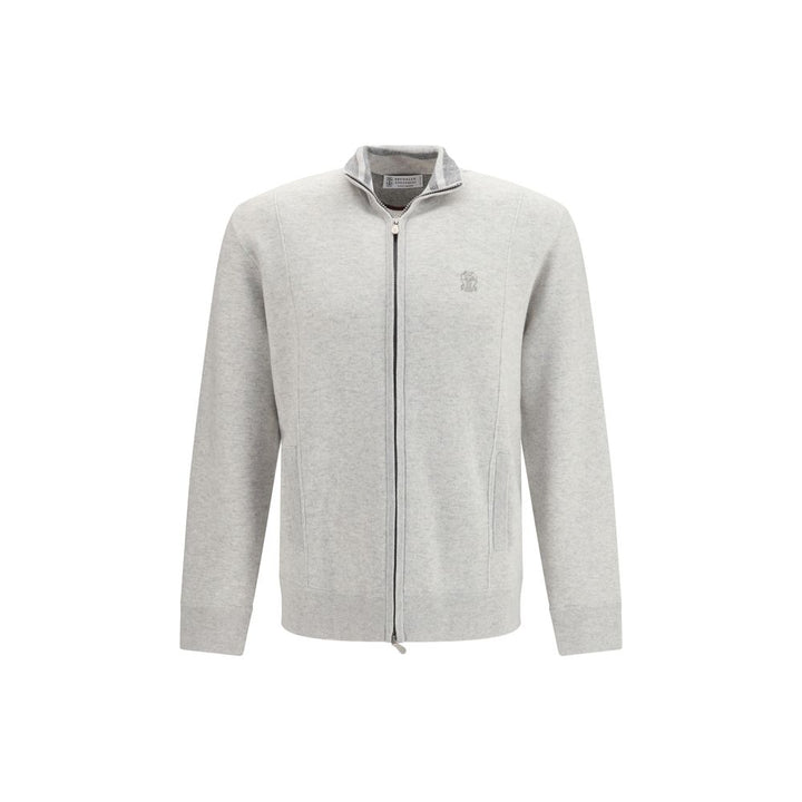 Brunello Cucinelli Gray Cashmere Cardigan