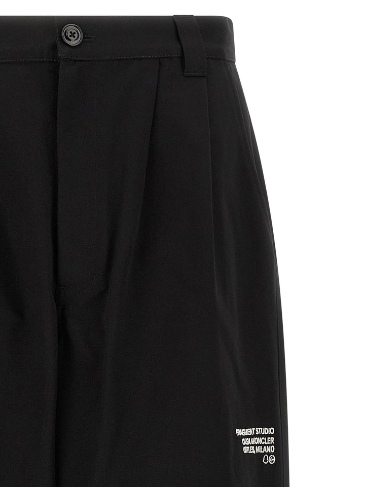 MONCLER GENIUS Black Cotton Casual Pants