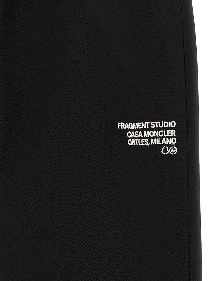 MONCLER GENIUS Black Cotton Casual Pants