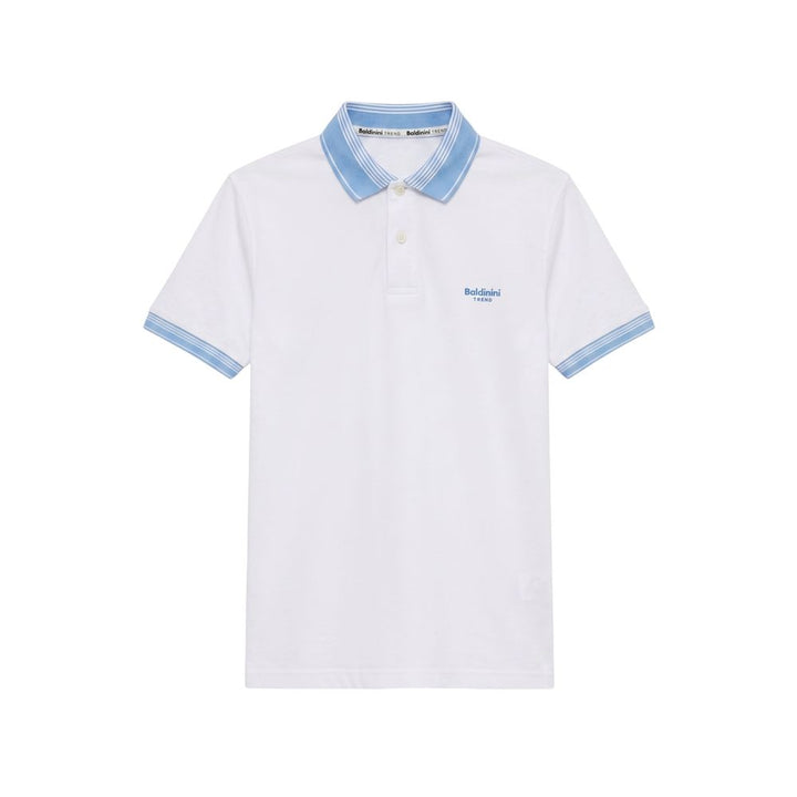 Baldinini Trend White Cotton Men Polo