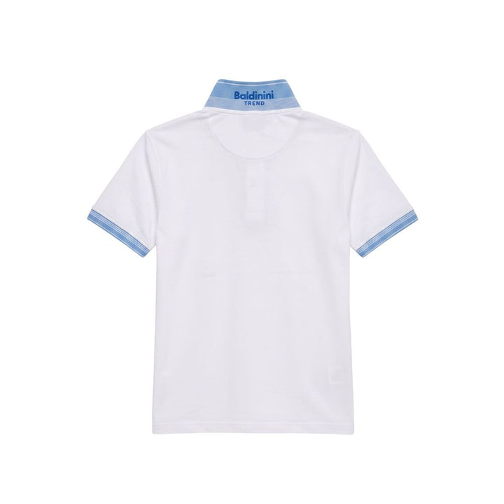 Baldinini Trend White Cotton Men Polo