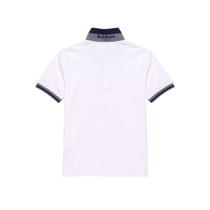 Baldinini Trend White Cotton Men Polo-Shirt