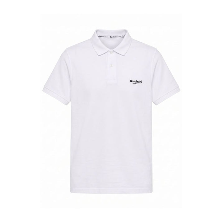 Baldinini Trend White Cotton Men Polo
