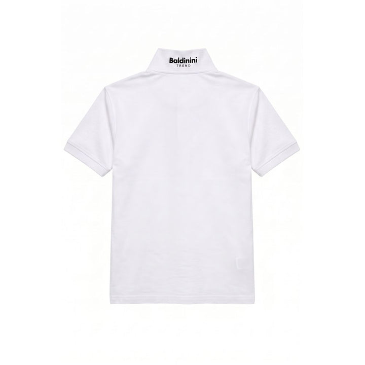 Baldinini Trend White Cotton Men Polo