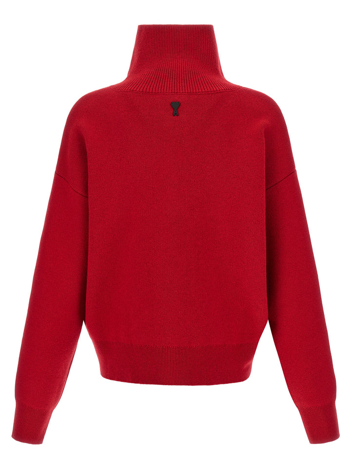Ami Paris Red Wool Cardigan