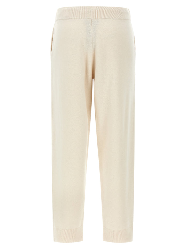 Yves Salomon White Wool Athletic Pants