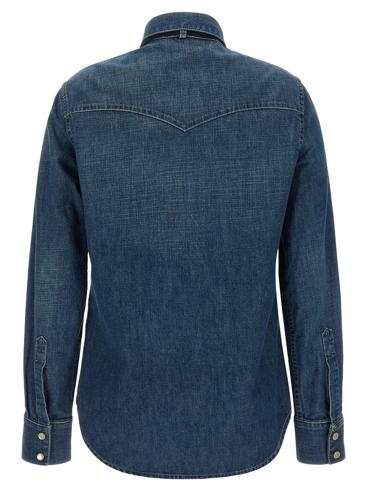 Valentino Garavani Blue Cotton Blouse
