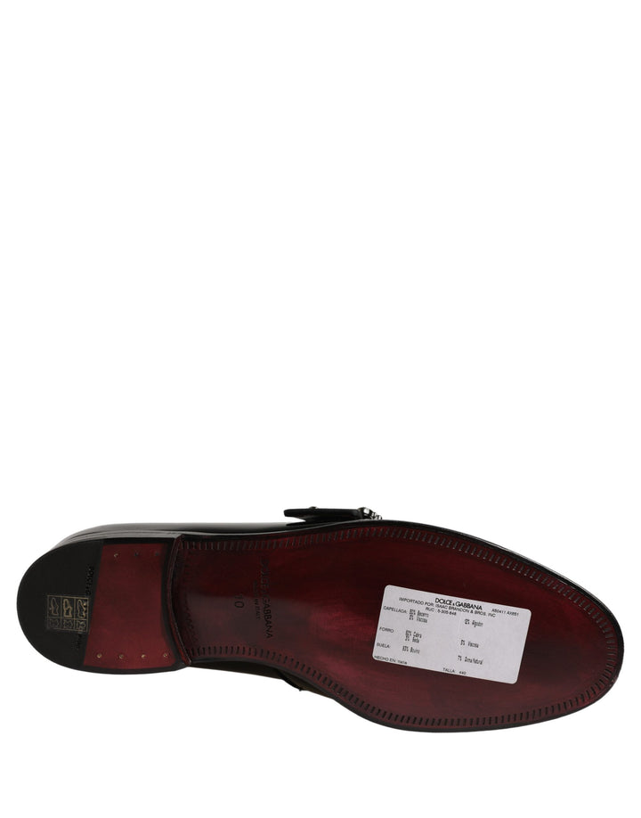 Dolce &amp; Gabbana Black Patent Leather Men Loafers Shoes