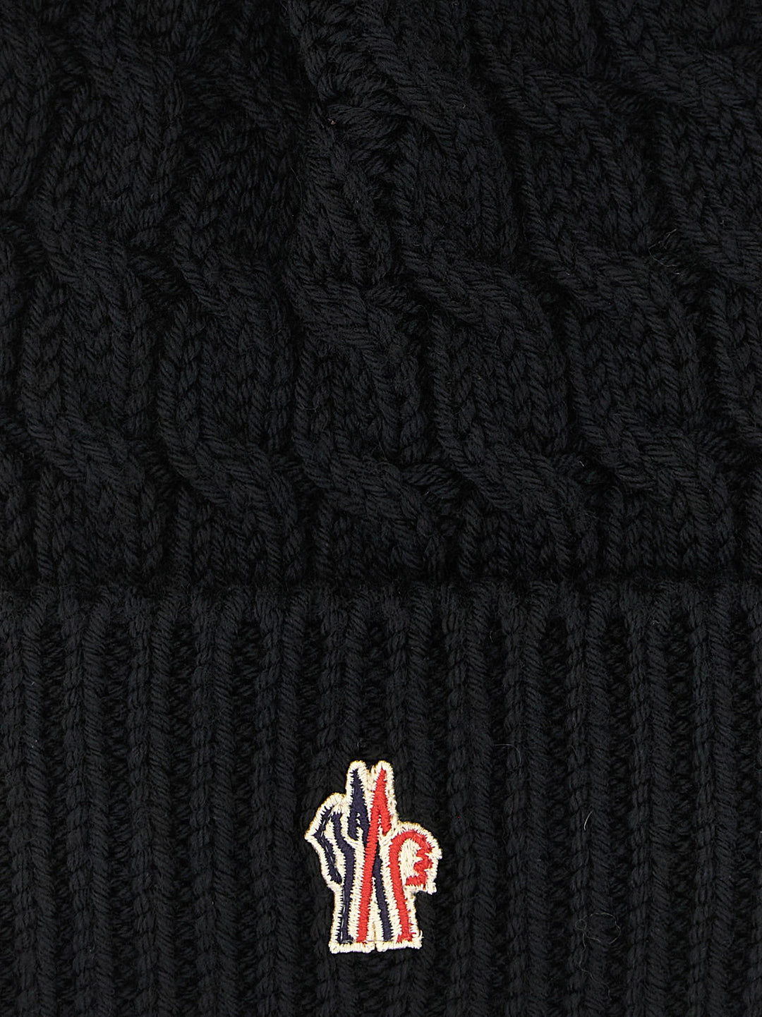 Moncler Grenoble Black Virgin Wool Beanie