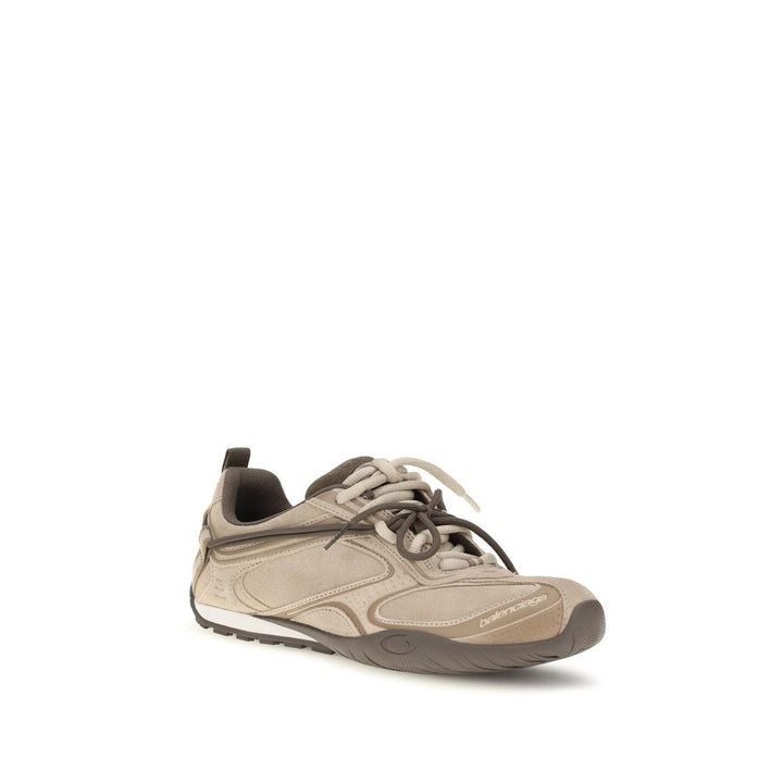 Balenciaga Beige Suede Leather Athletic Sneakers