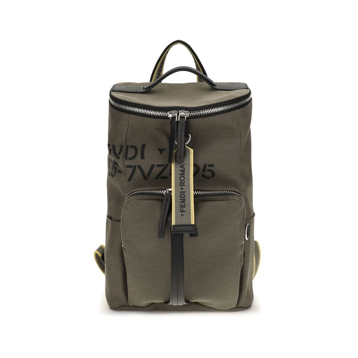 Fendi Bicolor Cotton Backpack
