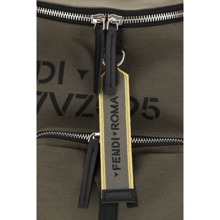 Fendi Bicolor Cotton Backpack
