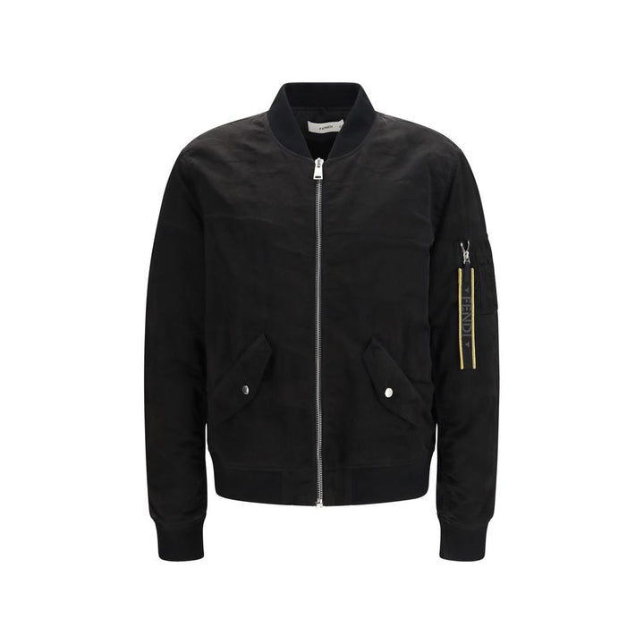 Fendi Black Polyamide Bomber