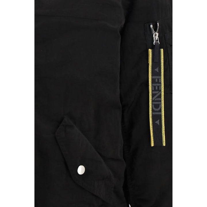 Fendi Black Polyamide Bomber
