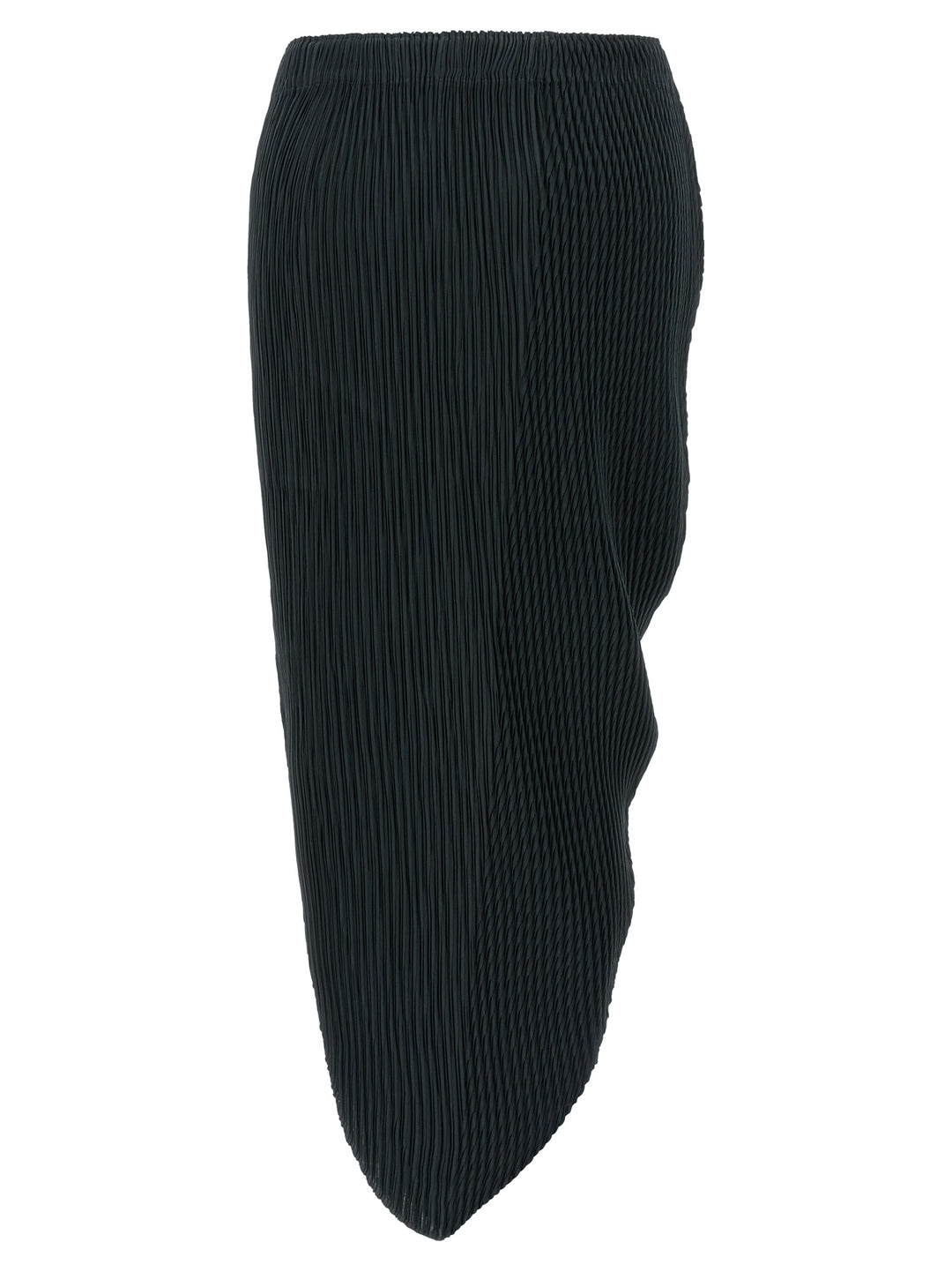 Issey Miyake Blue Polyester Midi Skirt