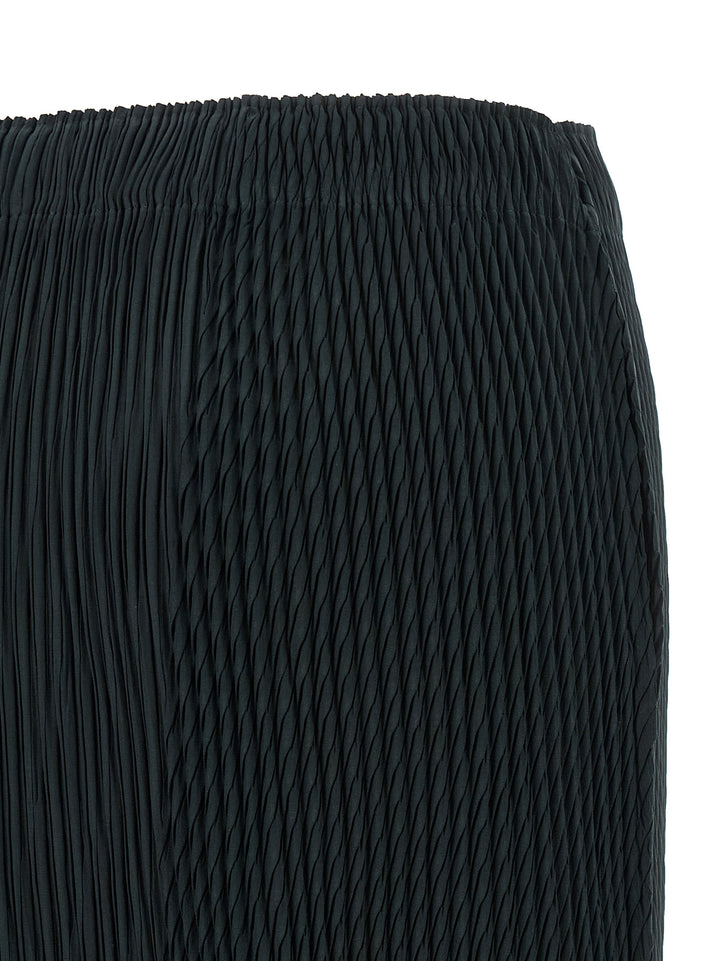 Issey Miyake Blue Polyester Midi Skirt