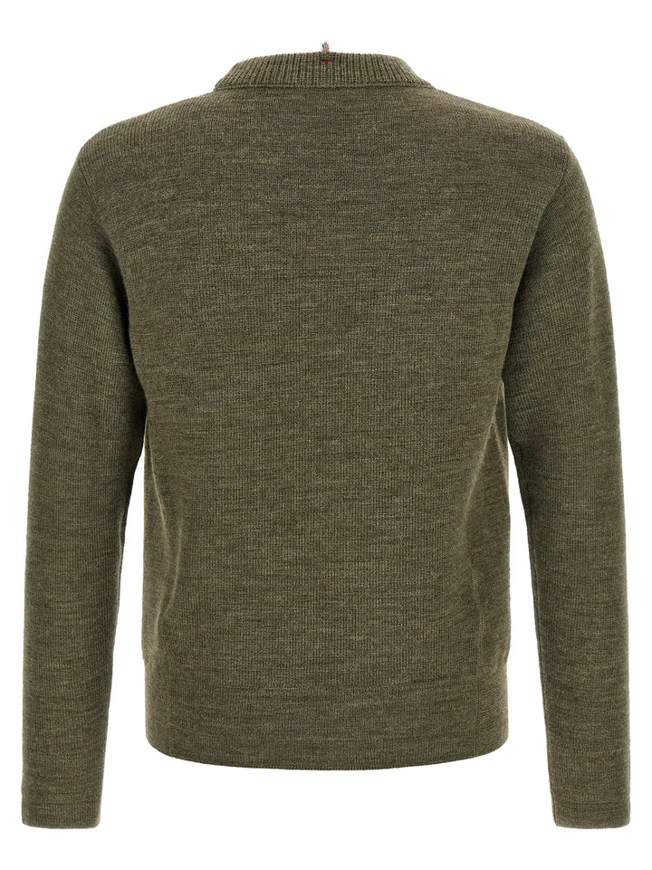 Moncler Grenoble Bicolor Virgin Wool Cardigan