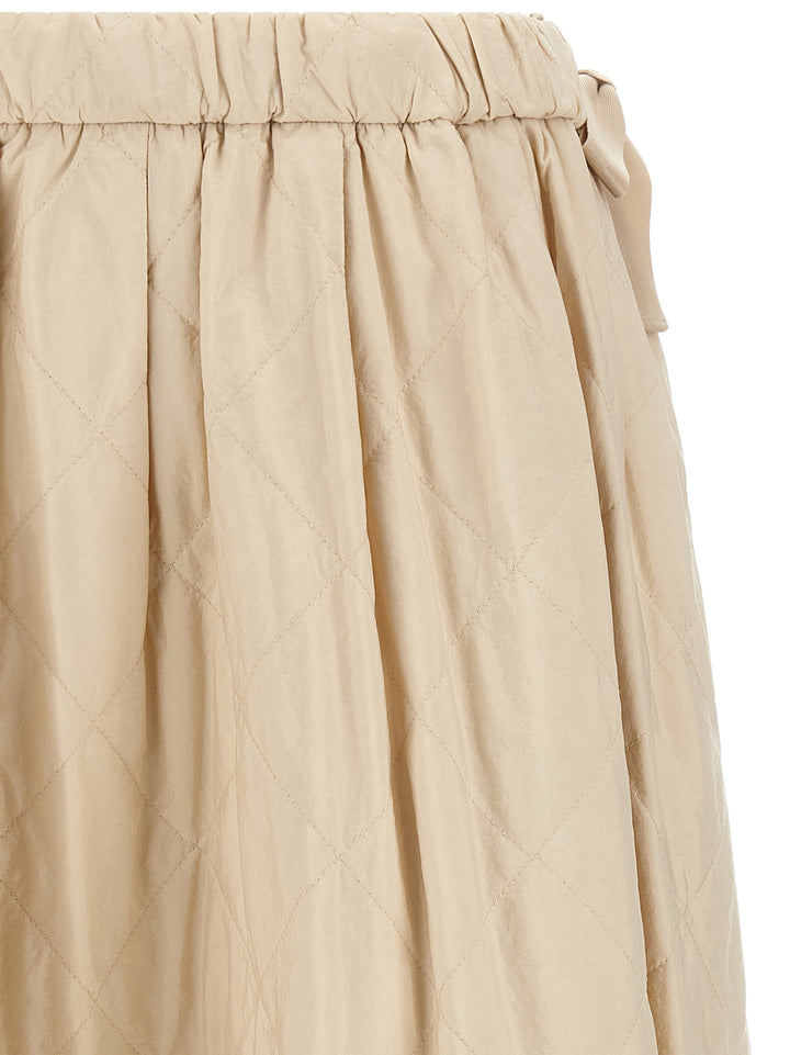 Max Mara Beige Polyamide Midi Skirt