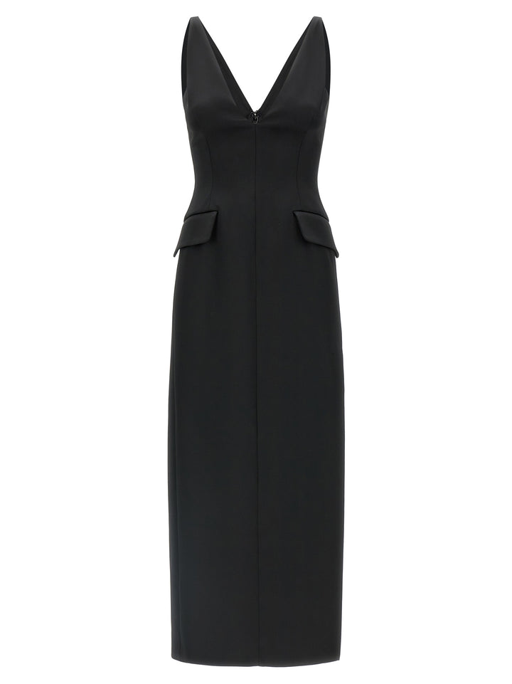 Sportmax Black Acetate Long Skirt