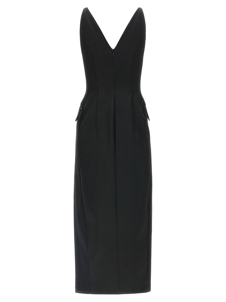 Sportmax Black Acetate Long Skirt