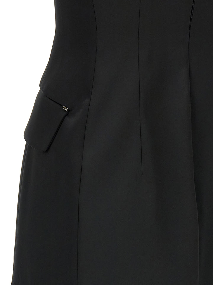 Sportmax Black Acetate Long Skirt