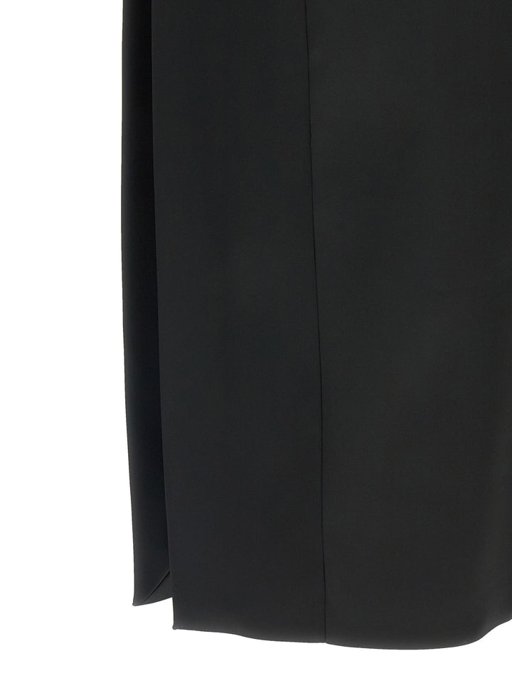 Sportmax Black Acetate Long Skirt