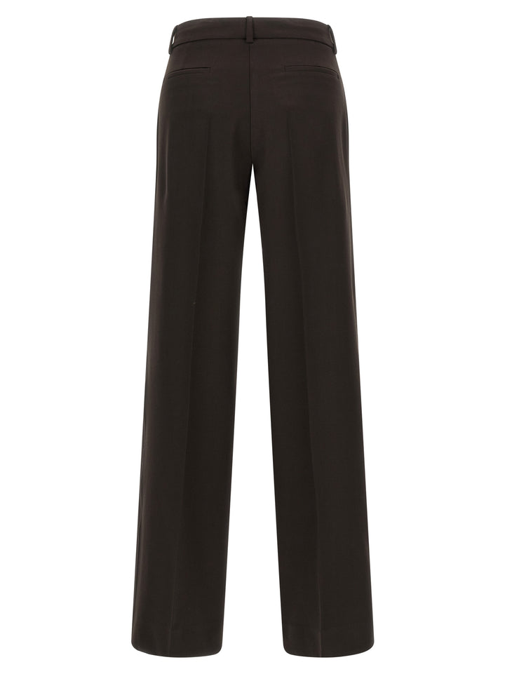 P.A.R.O.S.H. Brown Virgin Wool Flared Pants