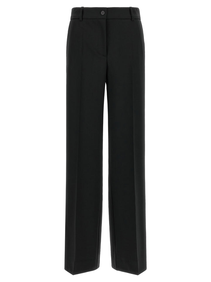 P.A.R.O.S.H. Black Virgin Wool Flared Pants
