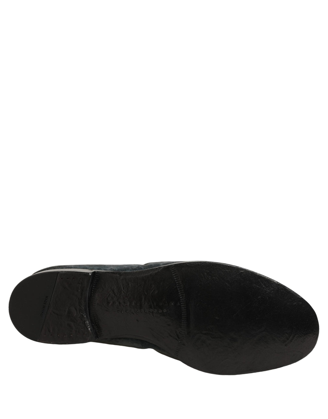 Dolce &amp; Gabbana Blue Suede Slip On Men Slippers Loafers Shoes