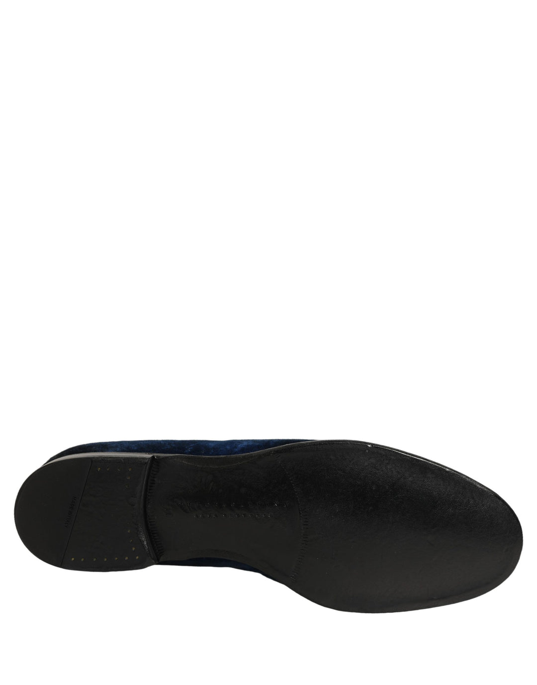Dolce &amp; Gabbana Blue Suede Slip On Men Slippers Loafers Shoes