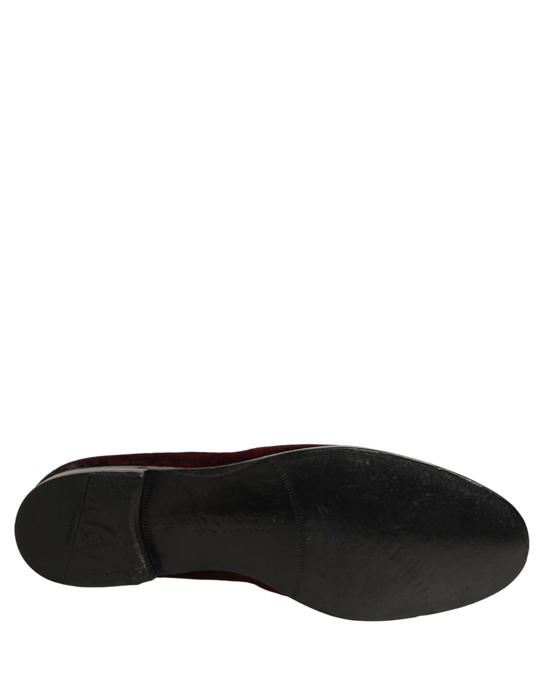 Dolce &amp; Gabbana Maroon Suede Slip On Slippers Loafers Shoes