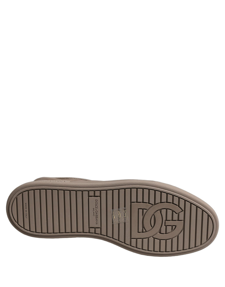 Dolce &amp; Gabbana Taupe Saint Tropez Low Top Sneakers Shoes