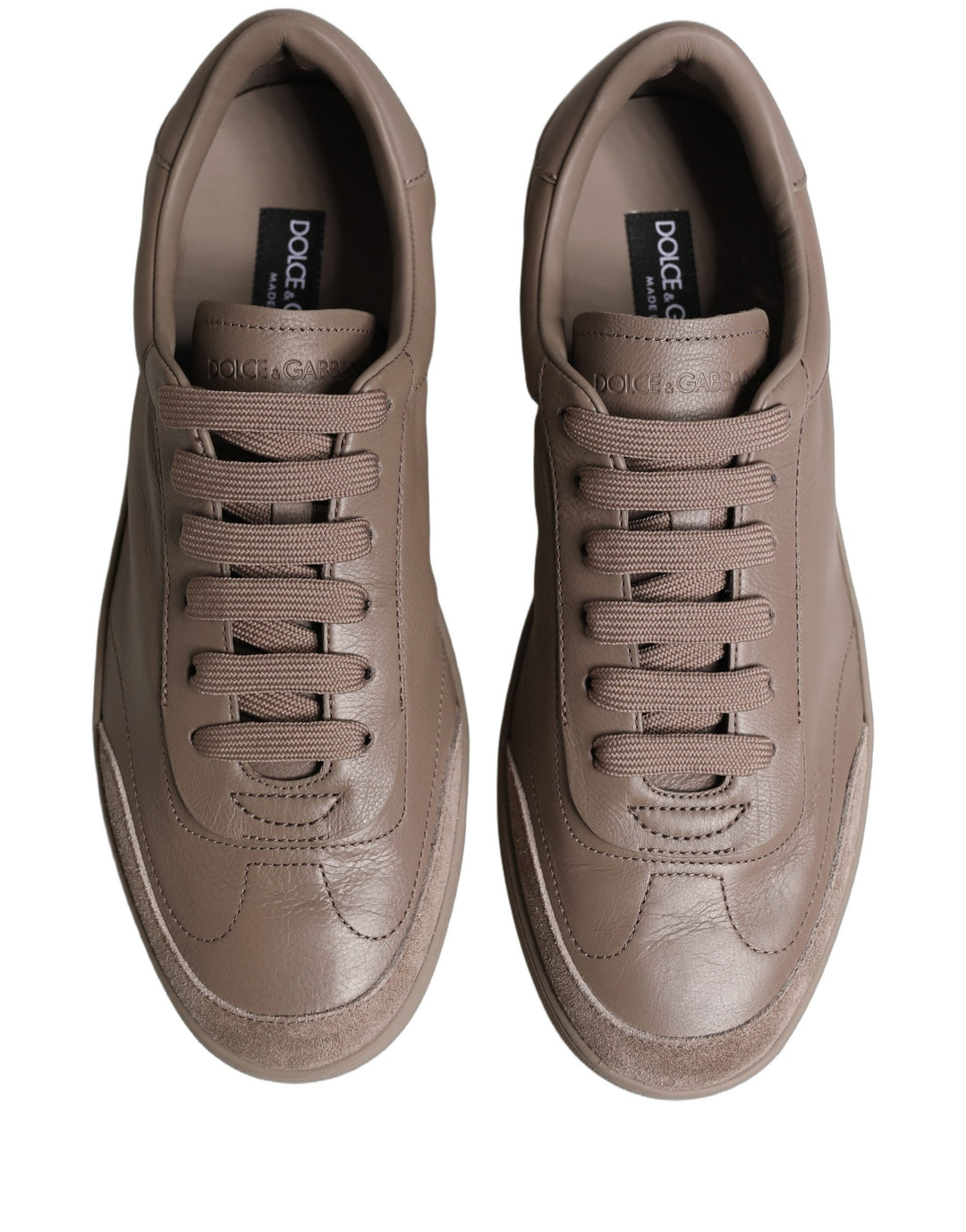 Dolce &amp; Gabbana Taupe Saint Tropez Low Top Sneakers Shoes