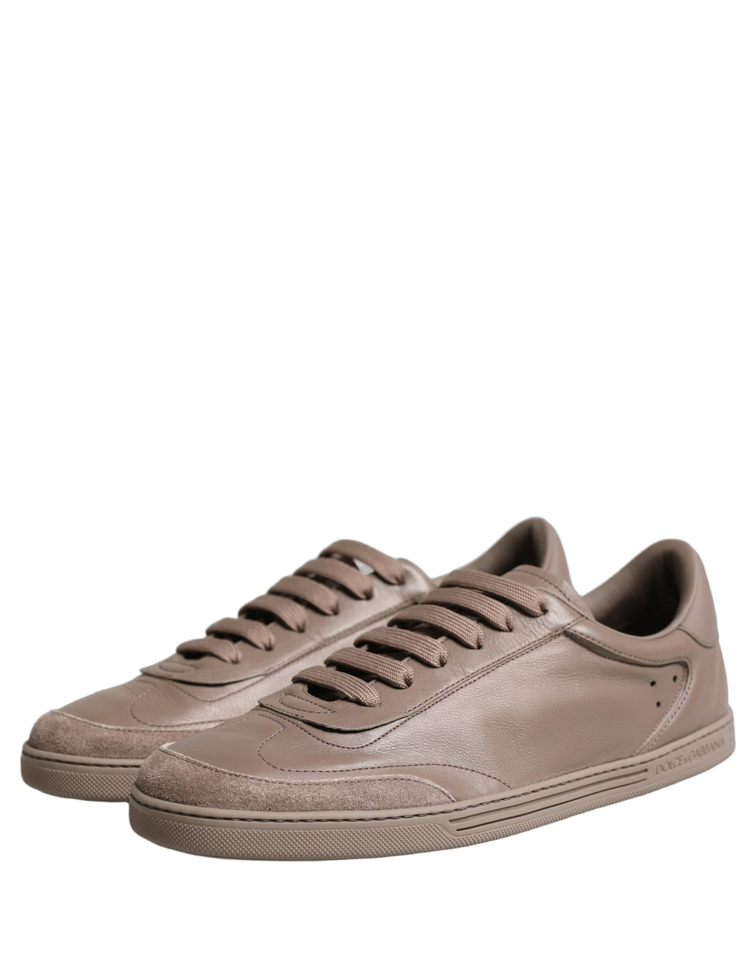 Dolce &amp; Gabbana Taupe Saint Tropez Low Top Sneakers Shoes