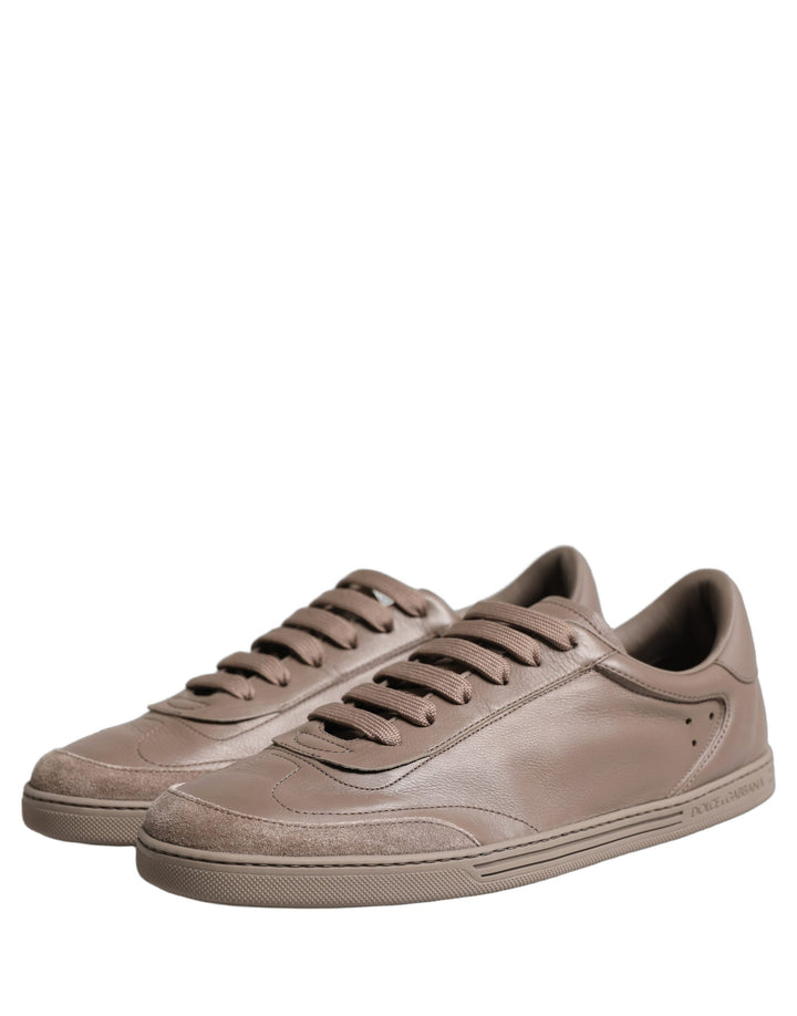 Dolce &amp; Gabbana Taupe Saint Tropez Low Top Sneakers Shoes