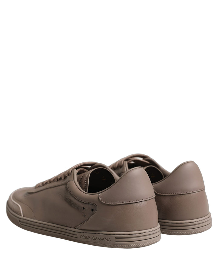 Dolce &amp; Gabbana Taupe Saint Tropez Low Top Sneakers Shoes