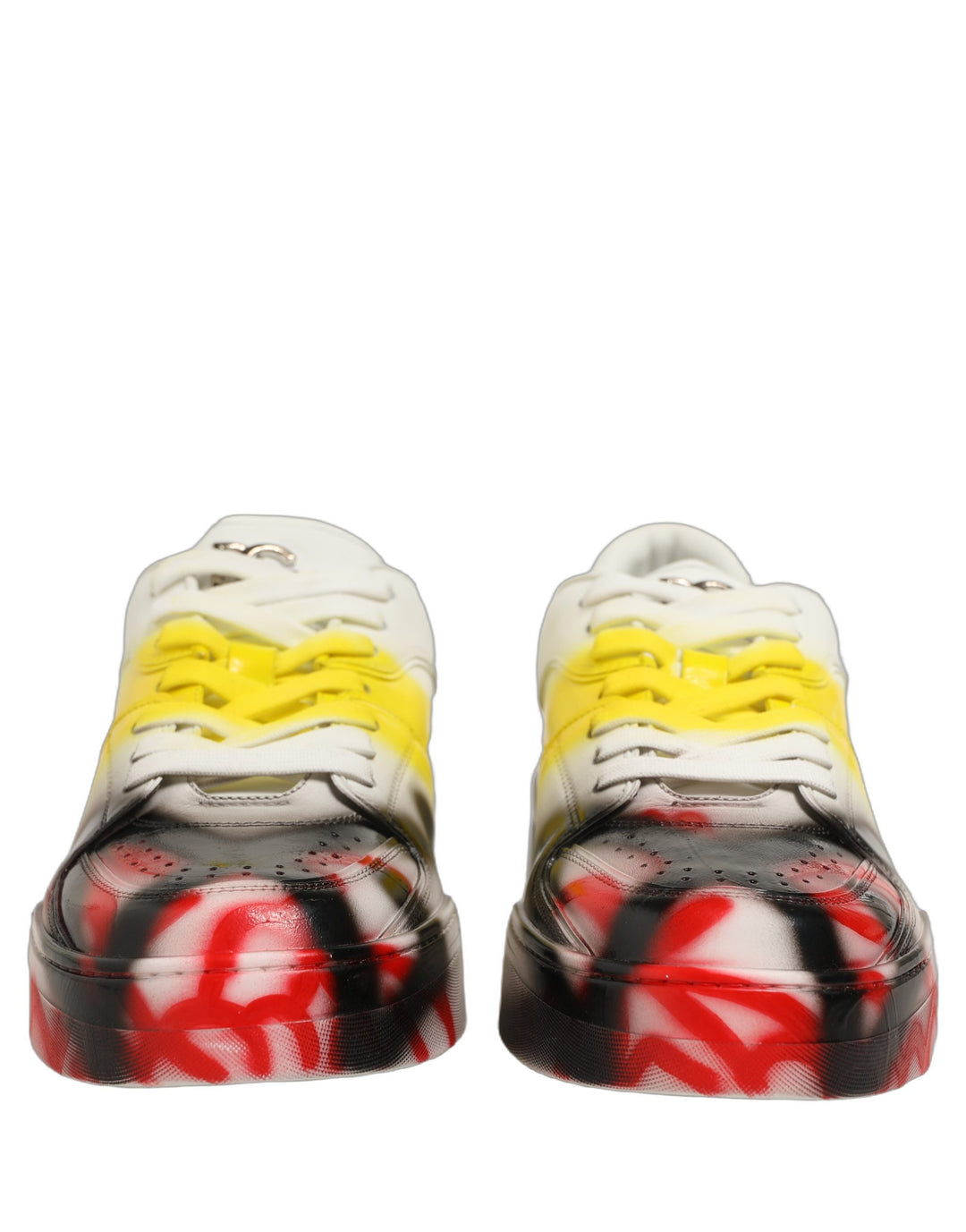 Dolce &amp; Gabbana Multicolor New Roma Paint Sneakers Men Shoes