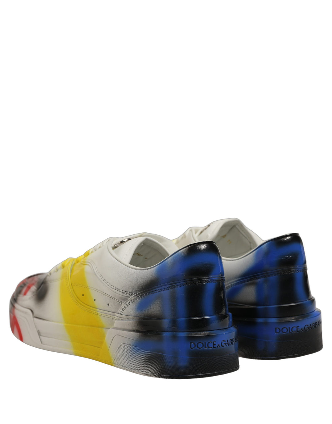 Dolce &amp; Gabbana Multicolor New Roma Paint Sneakers Men Shoes