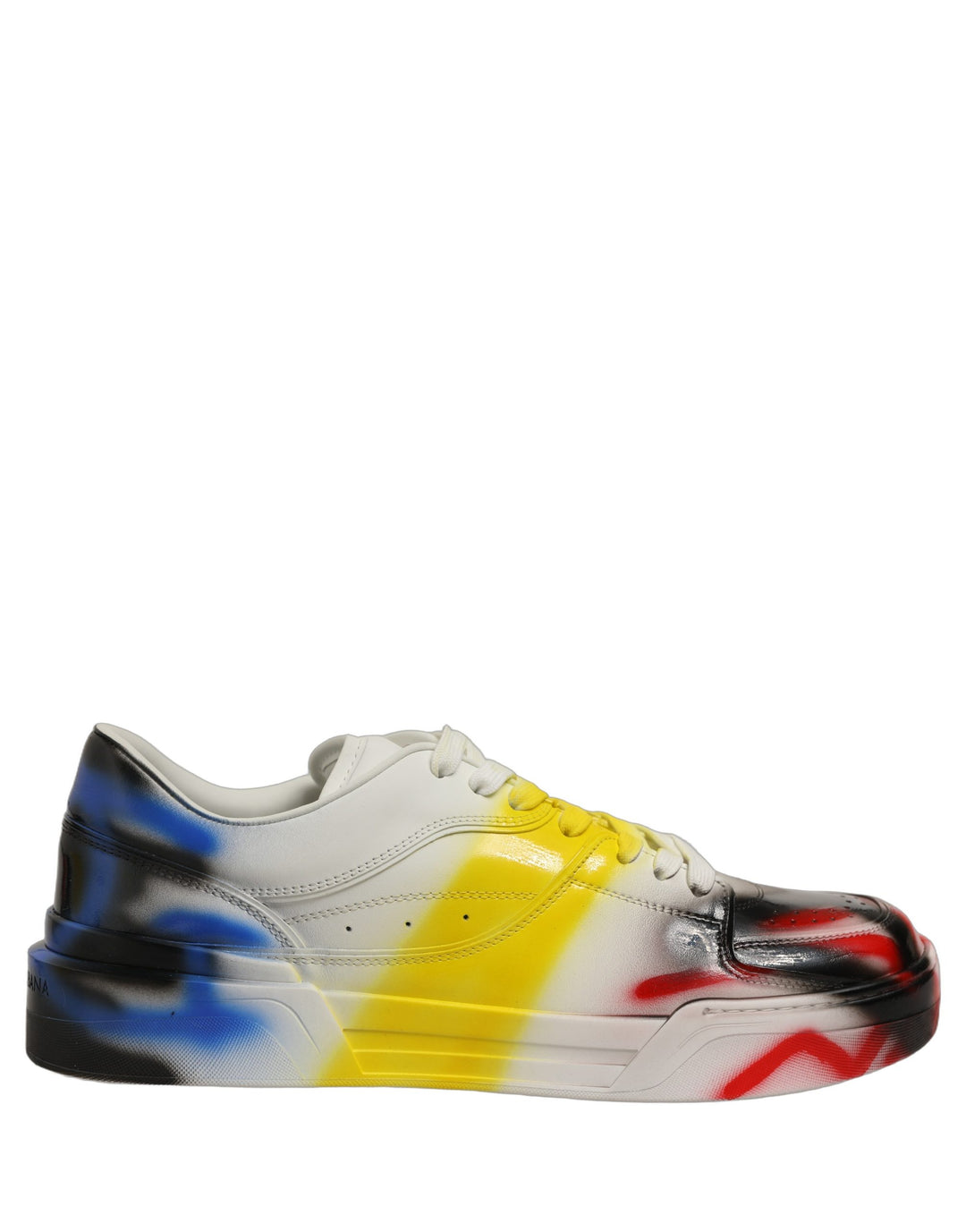 Dolce &amp; Gabbana Multicolor New Roma Paint Sneakers Men Shoes