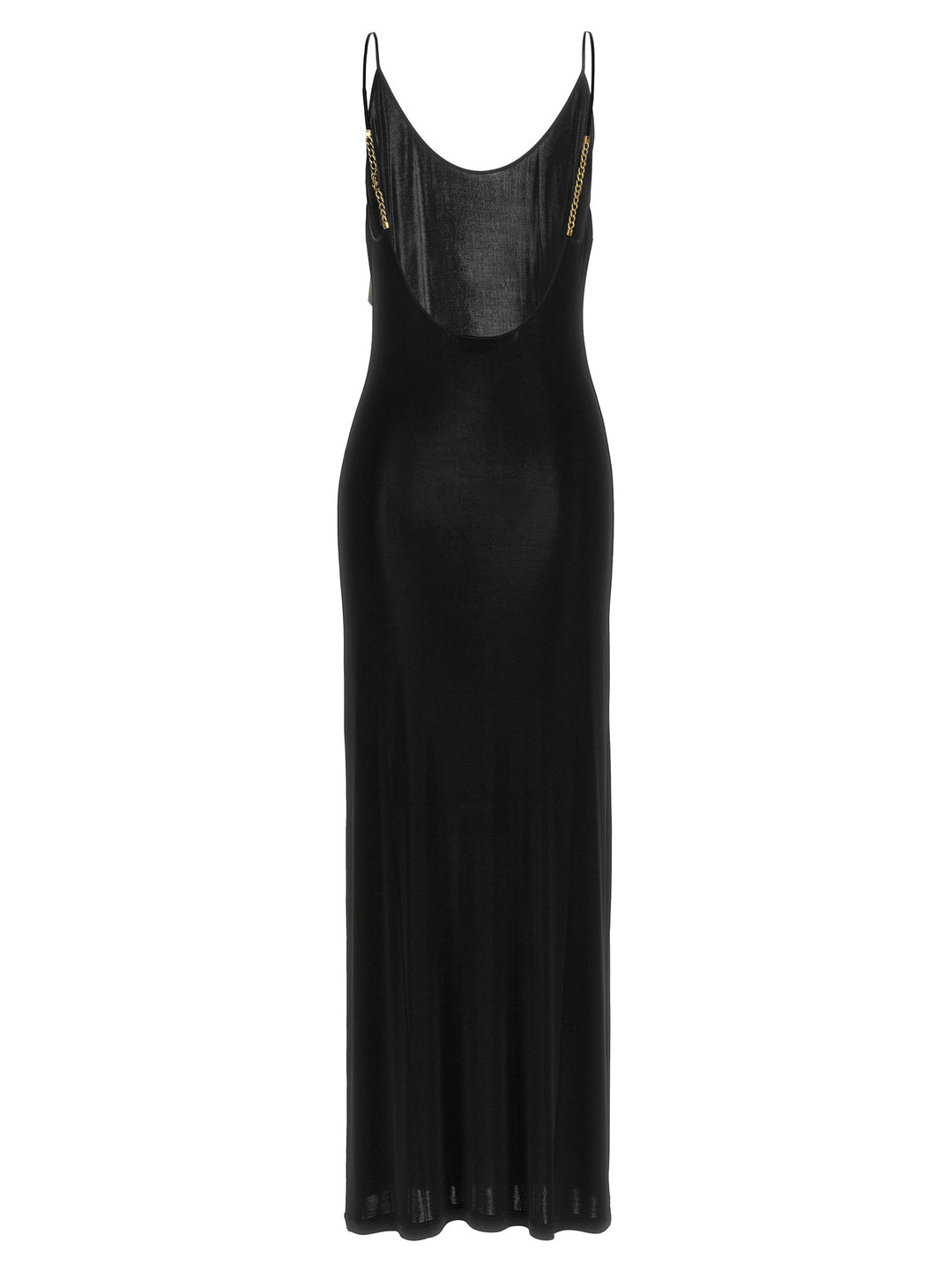 Saint Laurent Black Viscose Long Dress