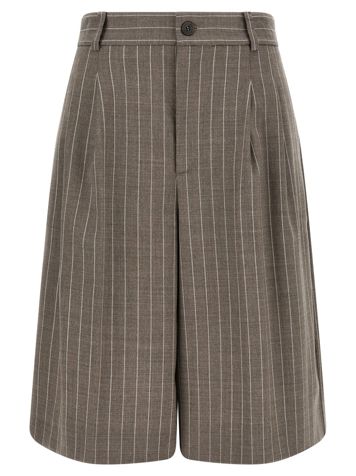 P.A.R.O.S.H. Brown Virgin Wool Bermuda Shorts